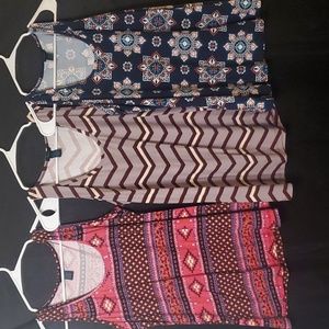 Set of 3 Rue 21 Patterned Tank Tops
